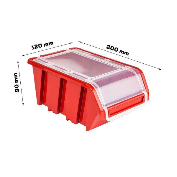 Zidni organizator alata 1728×780 mm - 30 kutija s poklopcima + držači - Slika 7