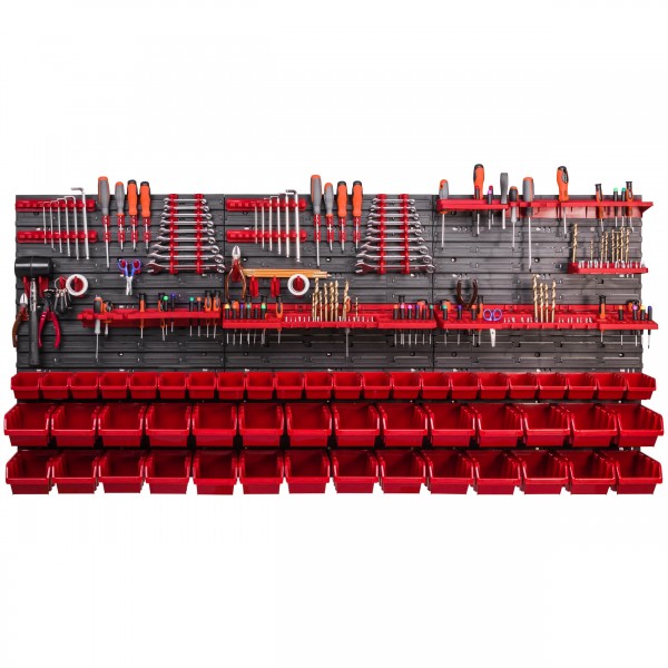 Zidni organizator alata 1752×780 mm - 50 kutije + držači - Slika 3