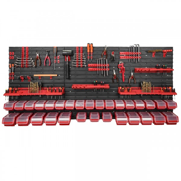 Zidni organizator alata 1728×780 mm - 30 kutija s poklopcima + držači - Slika 3