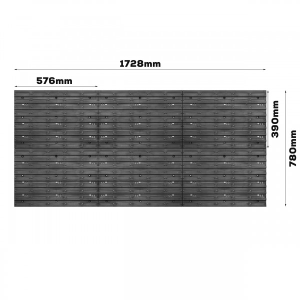 Zidni organizator alata 1728×780 mm - 30 kutija s poklopcima + držači - Slika 8