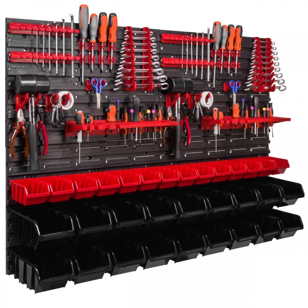 Zidni organizator alata 1152×780 mm - 32 kutije + držači